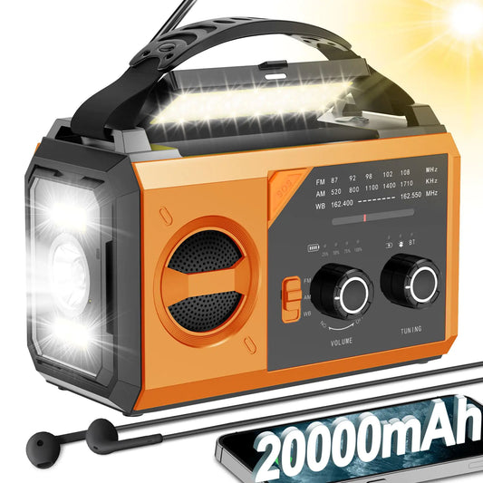 MaxCharge 20000mAh Solar Emergency Radio